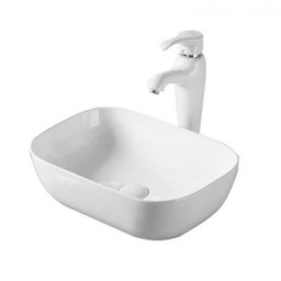 Lavoar dreptunghiular Fluminia Fides 48, 5 cm, alb