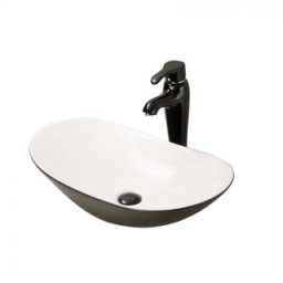 Lavoar oval Fluminia My Night 60.5 cm, alb-negru