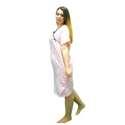 Camasa de alaptare Betul, Pink-Blue, Maneca Scurta