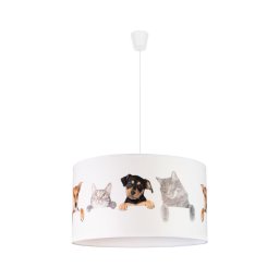 Lustră pe cablu pentru copii PRINT Duolla M 1xE27/40W/230V d. 35 cm animale