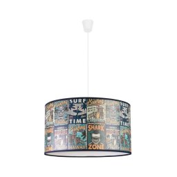 Lustră pe cablu pentru copii PRINT Duolla M 1xE27/40W/230V d. 35 cm postere