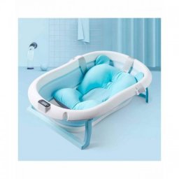 Cadita pliabila cu termometru si suport anatomic Genua Premium blue