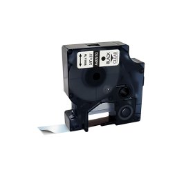 Etichete compatibile DYMO LabelManager 9 mm negru pe transparent pentru birou, echipamente si suprafete transparente S0720770