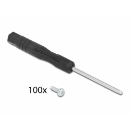 Set surubelnita si 100 suruburi pentru adaptoare fibra optica SC/ LC/ST, Delock 66816