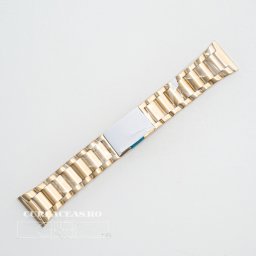 Brățara metalica aurie cu buton lateral 28mm - 58748