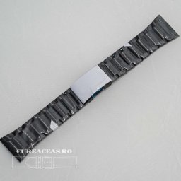 Brățara metalica neagră cu buton lateral 28mm - 58750