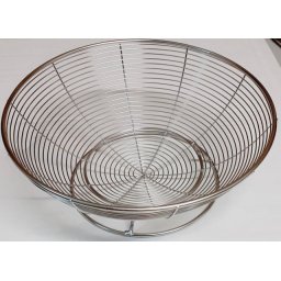 Cos inox pentru paine sau fructe, rotund, cu picior, 19 cm