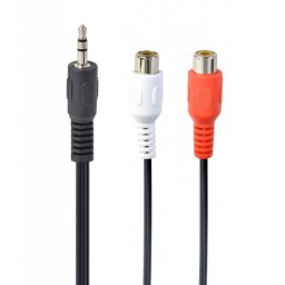 Cablu audio jack 3.5mm la 2 X RCA T-M 0.2m, CCA-406