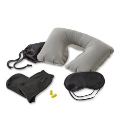 Set de calatorie, perna gat, masca ochi, dopuri urechi, sosete