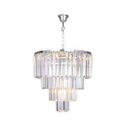 Lustră de cristal pe cablu AMEDEO 5xE14/40W/230V Zuma Line 17106/4+1-CHR