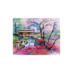 Set goblen cu diamante, fara sasiu, Sakura, 48x38cm