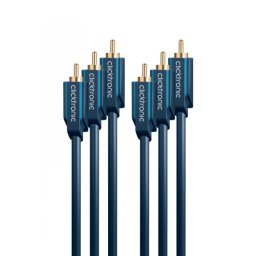 Cablu audio 3 x RCA la 3 x RCA T-T 20m, Clicktronic CLICK70430