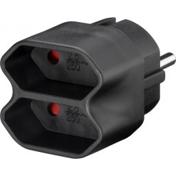 Adaptor alimentare Schuko la 2 x Euro 2.5A, Goobay G51002