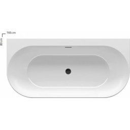Cada freestanding Ravak Freedom W 166x80xH45 cm -XC00100027