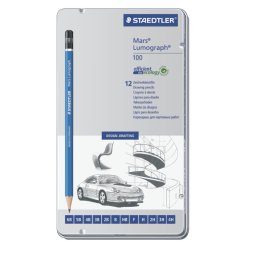 Set 12 creioane grafit Staedtler Lumograph