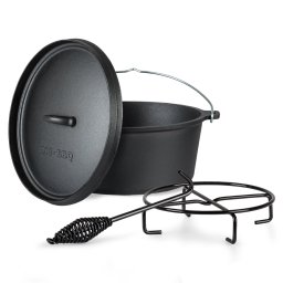 Klarstein Galloway, oală din fontă, 7.6 oală barbecue, fontă, dimensiune L/7.6 qt/7,2 l (15031-AP)