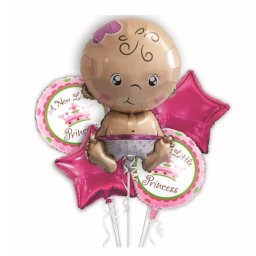 Set 5 baloane folie bebelus fata little princess