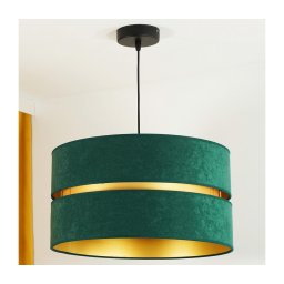 Lustră pe cablu Duolla DUO 1xE27/15W/230V d. 40 cm verde/auriu
