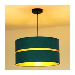 Lustră pe cablu Duolla DUO 1xE27/15W/230V d. 40 cm turcoaz/auriu
