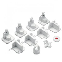 Pachet economic 4 incuietori magnetice pentru sertare si usi de dulapuri REER 51020