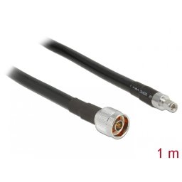 Cablu antena N plug la RP-SMA plug CFD400 LLC400 1m low loss, Delock 13019