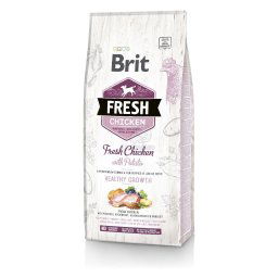 Brit Fresh Puppies & Junior Dogs Healthy Growth - Chicken & Potato 12 kg