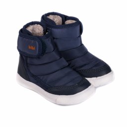 Ghete Baieti Bibi Agility Mini Naval cu Velcro Imblanite