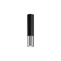 Plafonieră LOOPEZ 1xGU10/40W/230V neagră/crom Sollux SL.0939