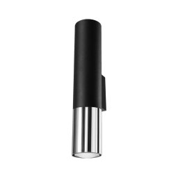 Aplică LOOPEZ 2xGU10/40W/230V neagră/crom Sollux SL.0938
