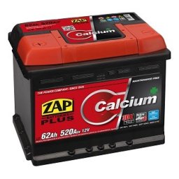 Baterie auto 62Ah Zap Plus 242x175x190 520A 12V, polaritate inversa