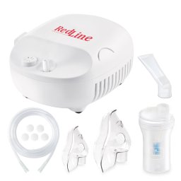 Aparat aerosoli RedLine NB-230C, nebulizator cu compresor, masca pediatrica si masca adulti