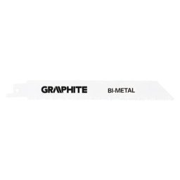 Panza, lama, fierastrau tip sabie, pentru lemn, metal, BIM, 14 TPI, set 2 buc, 300 mm, Graphite GartenVIP DiyLine