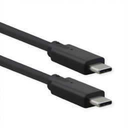 Cablu USB 3.2-C Gen 2x2 cu PD (Power Delivery) 100W Emark T-T 0.5m Negru, Roline 11.02.9070