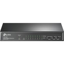 TP-LINK TPL 9P-10/100 8POE DESKTOP SWITCH Switch TP-Link TL-SF1009P, 9 porturi 10/100Mbps, 8 porturi PoE, metal.