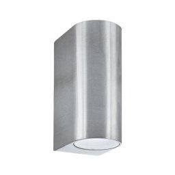 Searchlight - Aplică perete exterior LEDO 2xGU10/6W/230V IP44 argintiu
