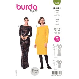 Tipar rochii elegante cu decolteu larg 6068