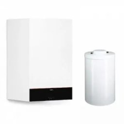 Pachet centrala termica in condensatie Viessmann Vitodens 100-W 25 kW cu boiler monovalent 120 litri