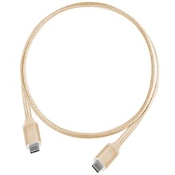 Cablu USB Type-C reversibil Silverstone CPU06, USB 3.1 Gen 2, 10 Gbit/s, 1m, Gold, SST-CPU06G-1000
