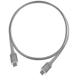 Cablu USB Type-C reversibil Silverstone CPU06, USB 3.1 Gen 2, 10 Gbit/s, 1m, Charcoal, SST-CPU06C-1000