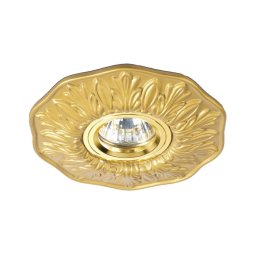 Ideal Lux - Plafonieră încastrată POLKA 1xGU10/50W/230V, finisaj auriu