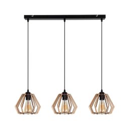 Lustră pe cablu BERGO 3xE27/60W/230V neagră