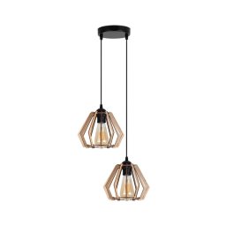 Lustră pe cablu BERGO 2xE27/60W/230V neagră