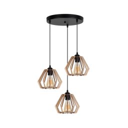 Lustră pe cablu BERGO 3xE27/60W/230V neagră