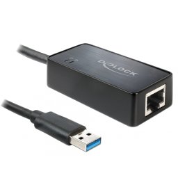 Adaptor USB 3.0 la Gigabit LAN Negru, Delock 62121