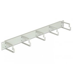 Organizator cablu metal 19"/1U cu inele orizontale Gri, Delock 42116