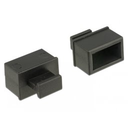 Protectie impotriva prafului pentru slot SFP cu prindere Negru set 10 buc, Delock 64021