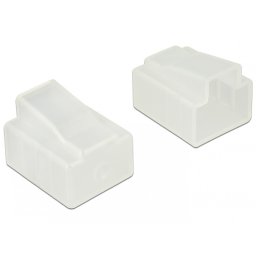 Protectie impotriva prafului pentru conector RJ45 tata set 10 bucati transparent, Delock 64016