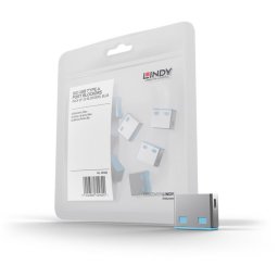 USB Port Blocker 10 bucati bleu, Lindy L40462