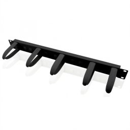 Organizator pentru cabinet 19" 1U cu inele verticale/orizontale Negru, Value 26.99.0346