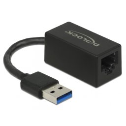 Adaptor USB 3.1-A Gen 1 la Gigabit LAN compact negru, Delock 65903